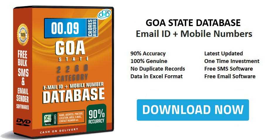 Goa mobile number database free download